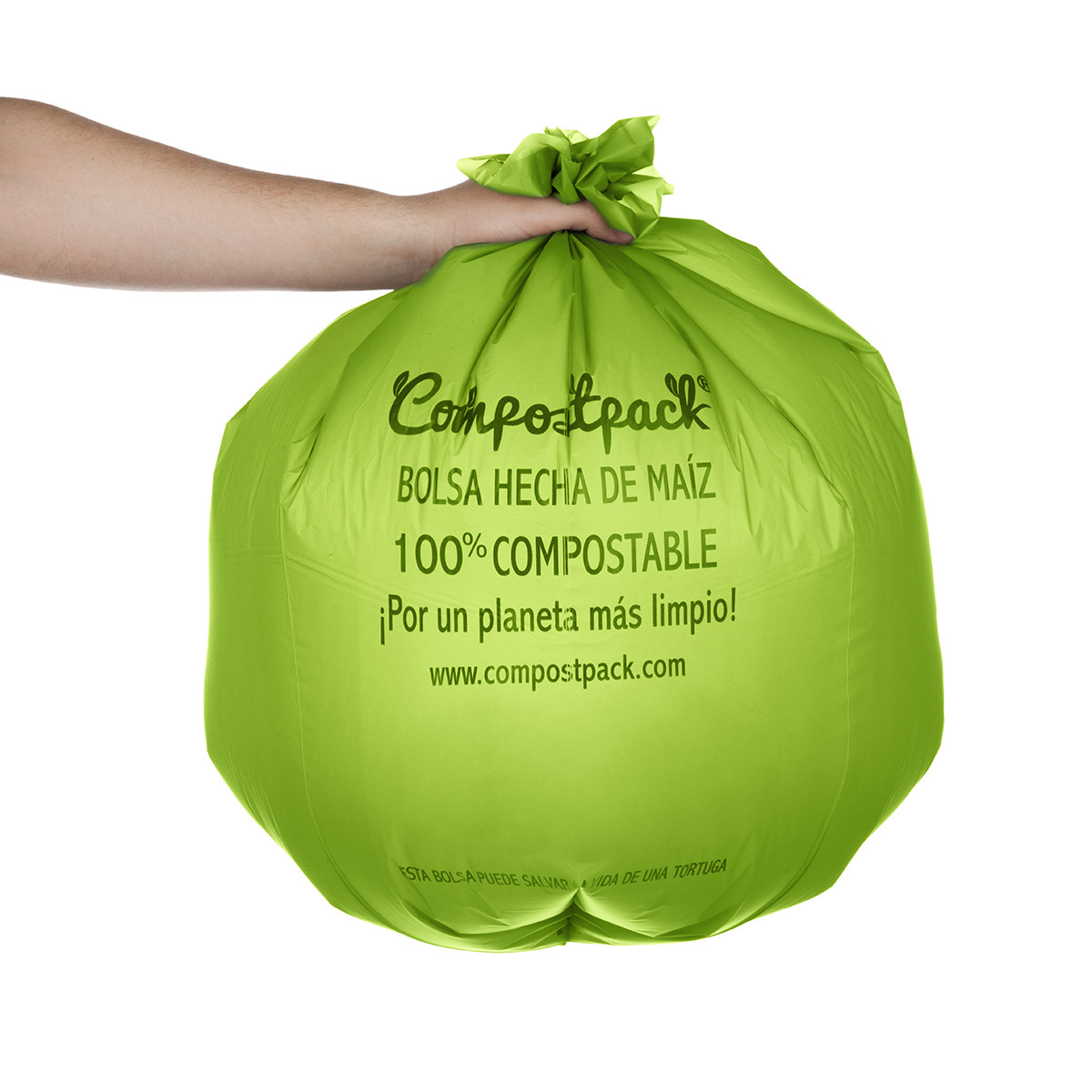 COMPOSTOK | n.5 Bolsas basura compostables para residuos orgánicos 100 x  170 cm Cal. 200. La alternativa a los plásticos convencionales. La bolsa  que